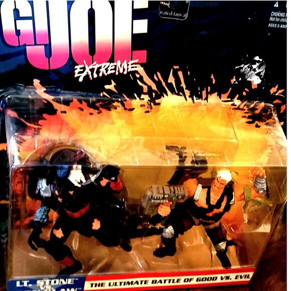 '95 GI Joe Extreme The Ultimate Battle of Good VS Evil Lt Stone vs Iron Klaw NIB - Picture 1 of 4